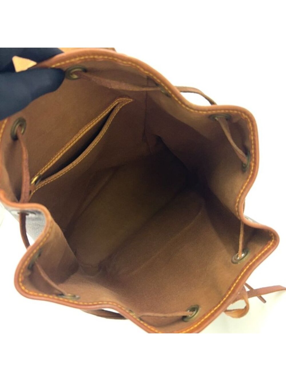 Louis Vuitton Montsouris MM Monogram Leather Brown Light Backpack Gold - Picture 3 of 15